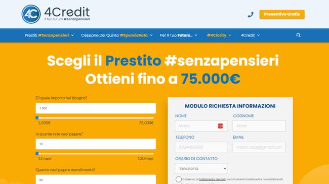 Prestiti 4credit Recensioni: Contatti, Opinioni